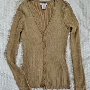 Ladies gold cardigan. Size medium